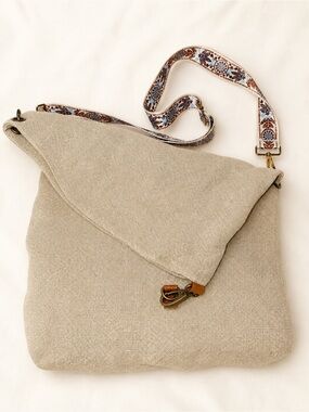 Vintage Addiction Large Canvas Crossbody Tote